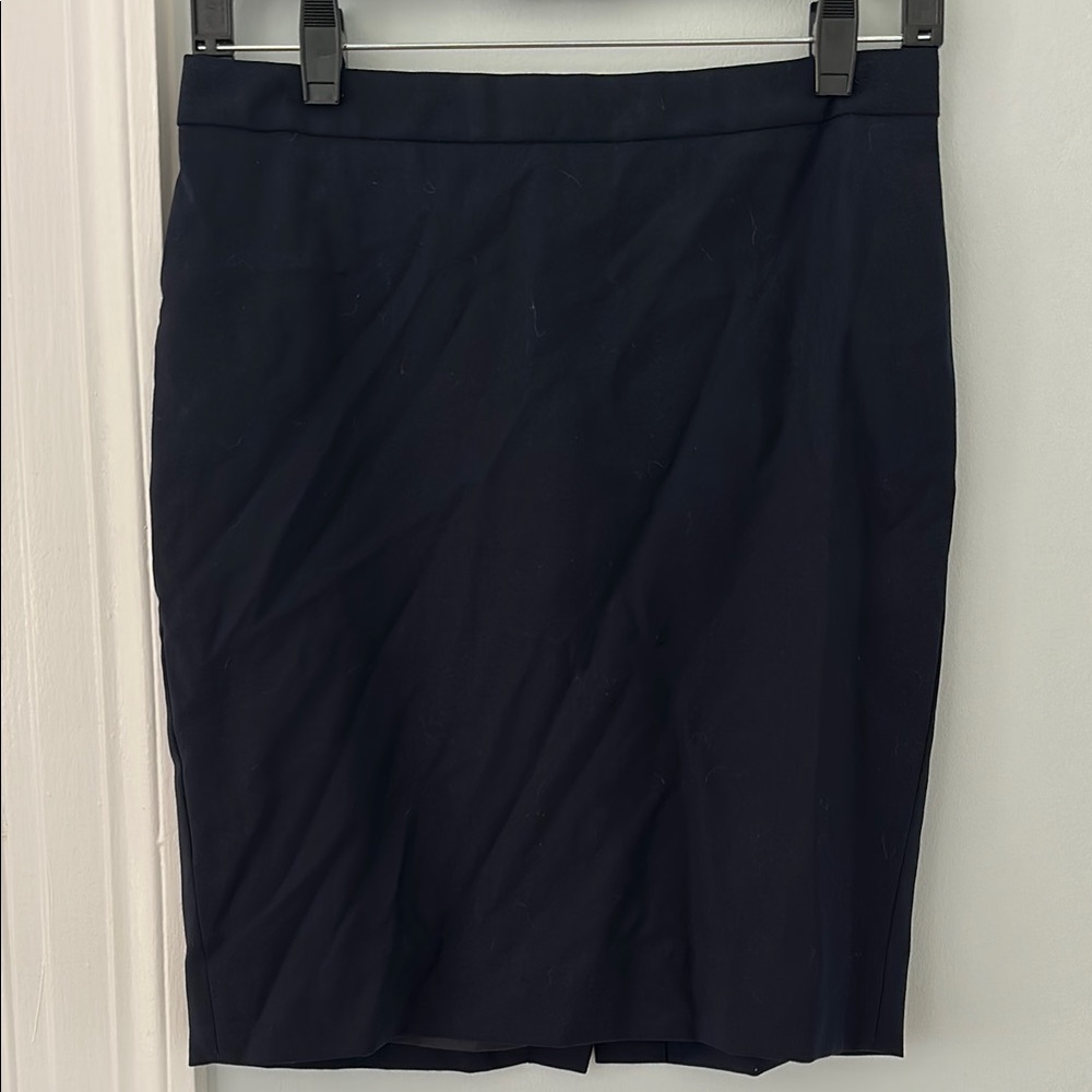 J. Crew Blue Pencil Skirt Knee-Length Workwear